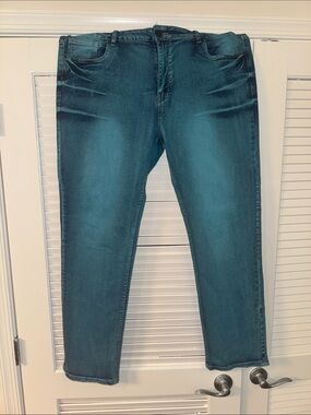 Men's Teal Denim Jeans - Classic Casual Fit